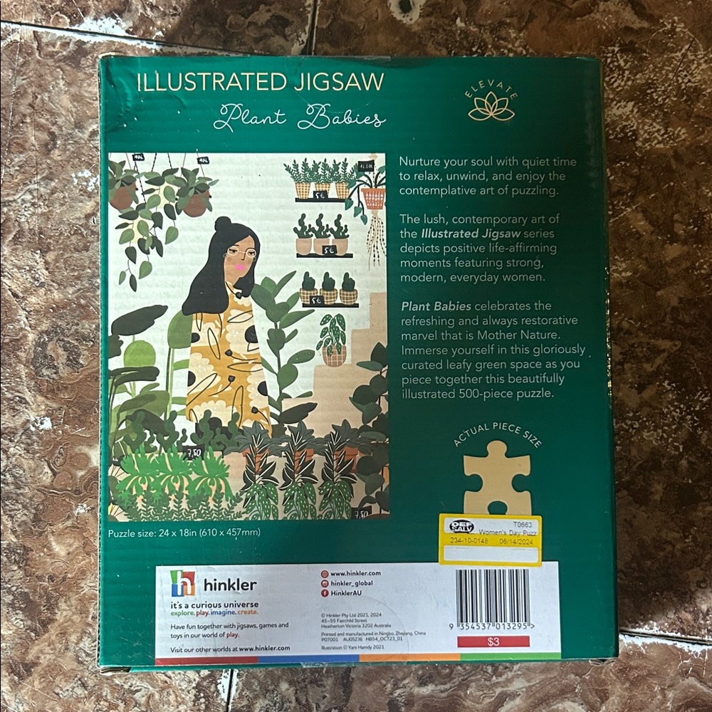 Illustrated Jigsaw 'Plant Babies' 500-Piece Puzzle - Green